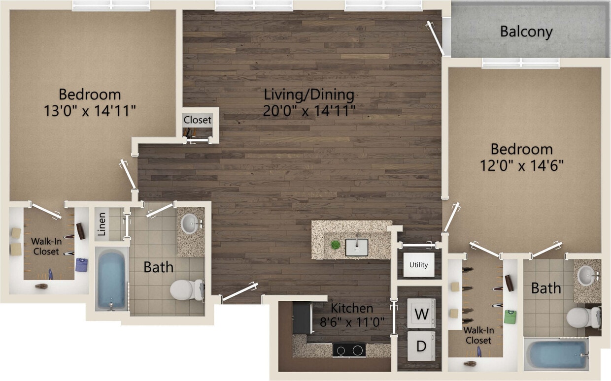 Laurel floor plan Ayrsley Lofts - Laurel