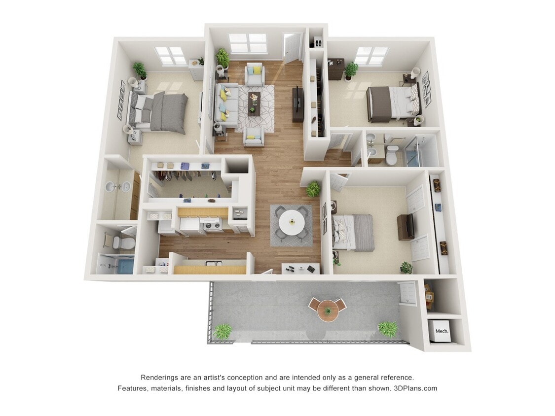 Floor Plan - 3 BEDROOM | 2 BATHROOM 