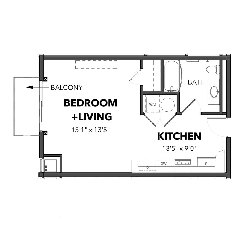Floor Plan - The Micro 1 (Blue)