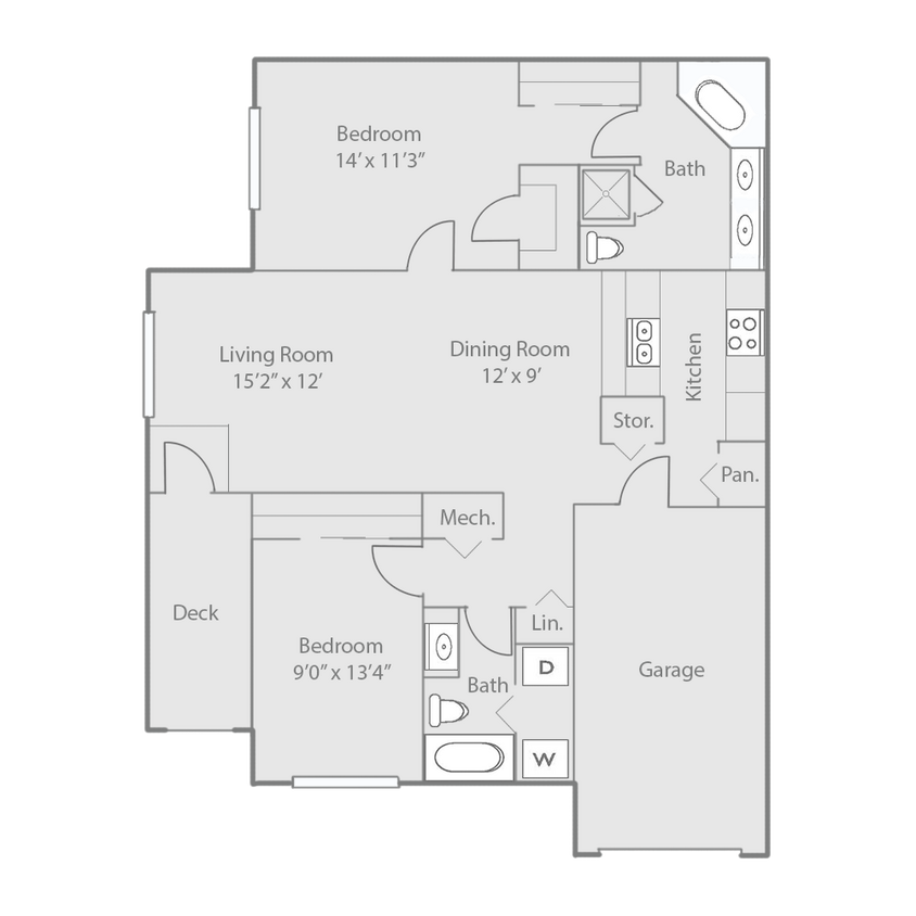 Floor Plan - The Cypress w/ Garage