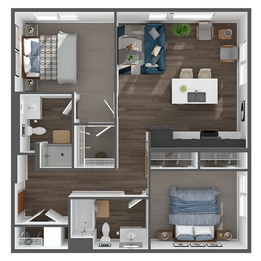Floor Plan - 2 Bed/2 Bath-B6.2