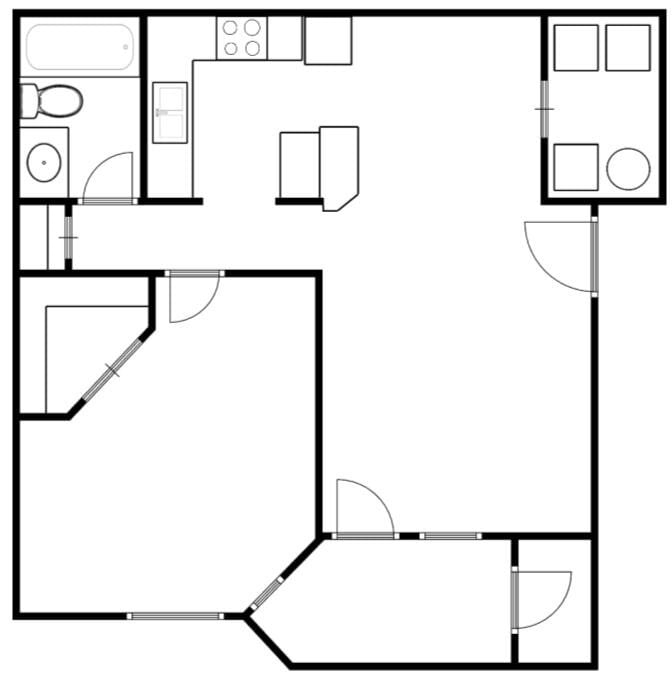 The Creekview 1 Bed 1 Bath - The Creekview - Classic