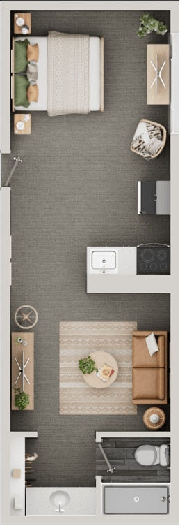 Floor Plan - Open One Bedroom