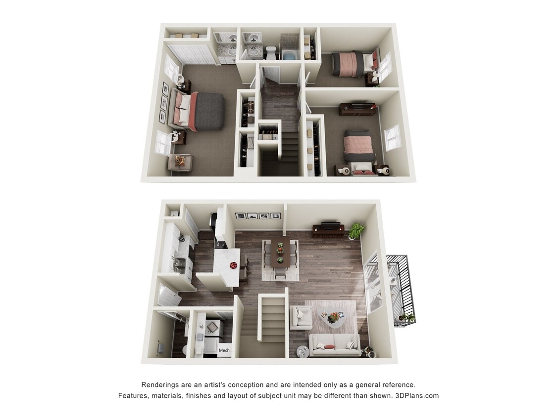 Floor Plan - 3 Bed 1.5 Bath