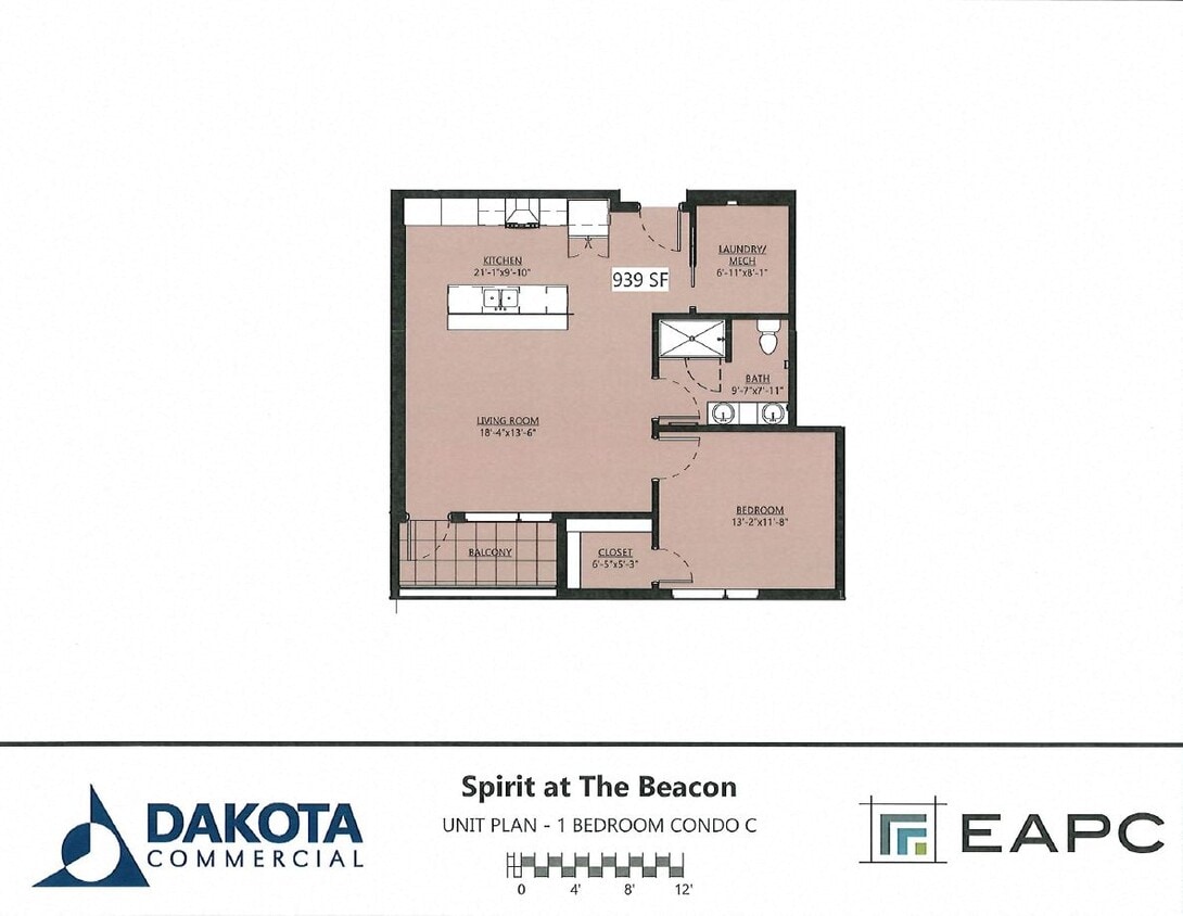 Floor Plan - 1B/1B Condo C