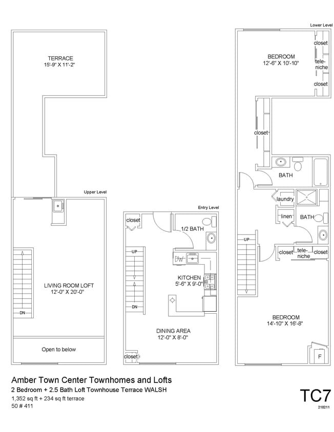 Floor Plan - Loft Townhouse Terrace