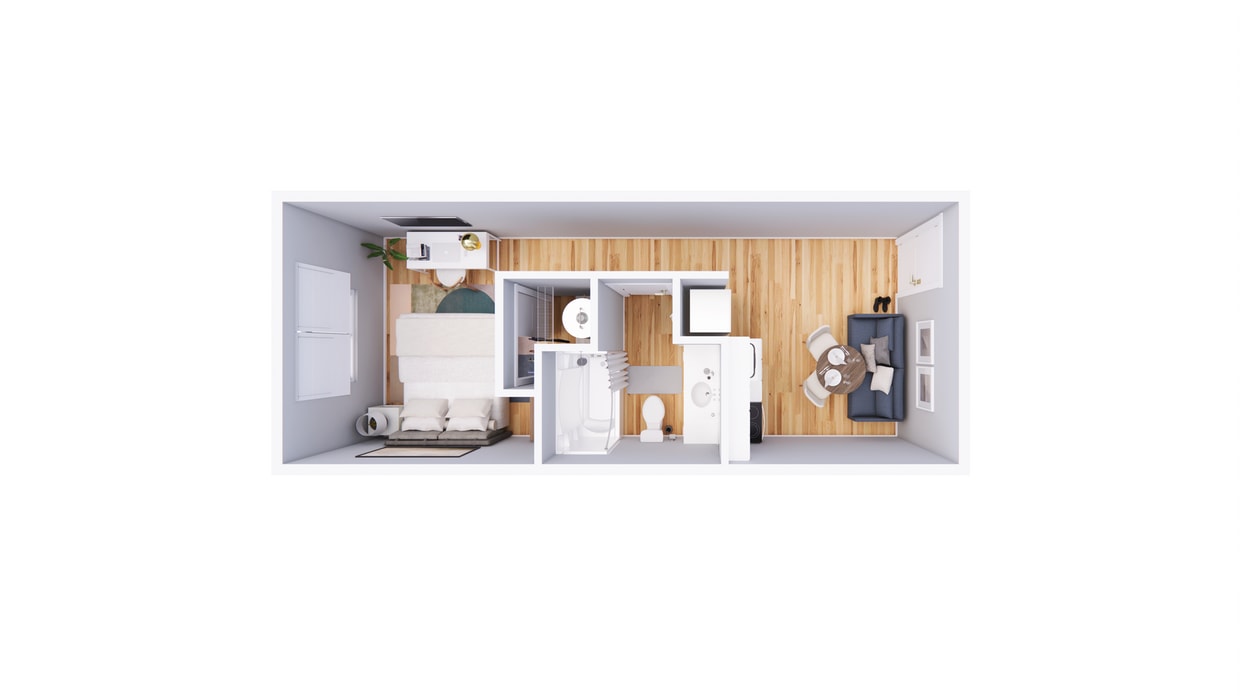 Floor Plan - Studio - Furnished