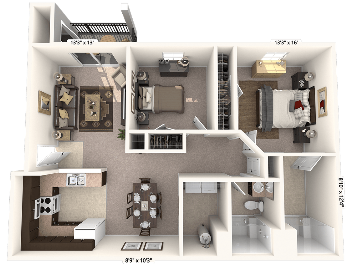 Floor Plan - 2 bedroom