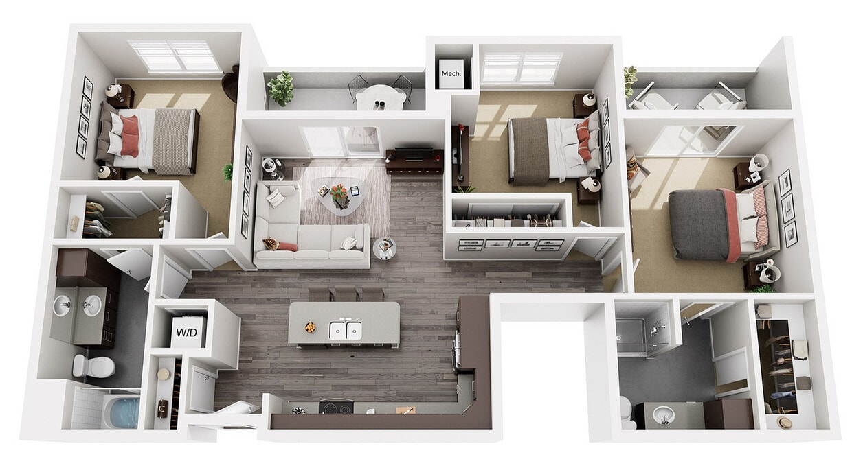 Floor Plan E1 | 22 Slate | Apartments in Madison, WI - E1