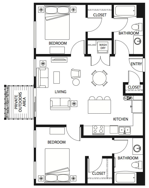 Floor Plan - Two Bedroom B7