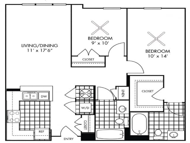 Floor Plan - 2B-O