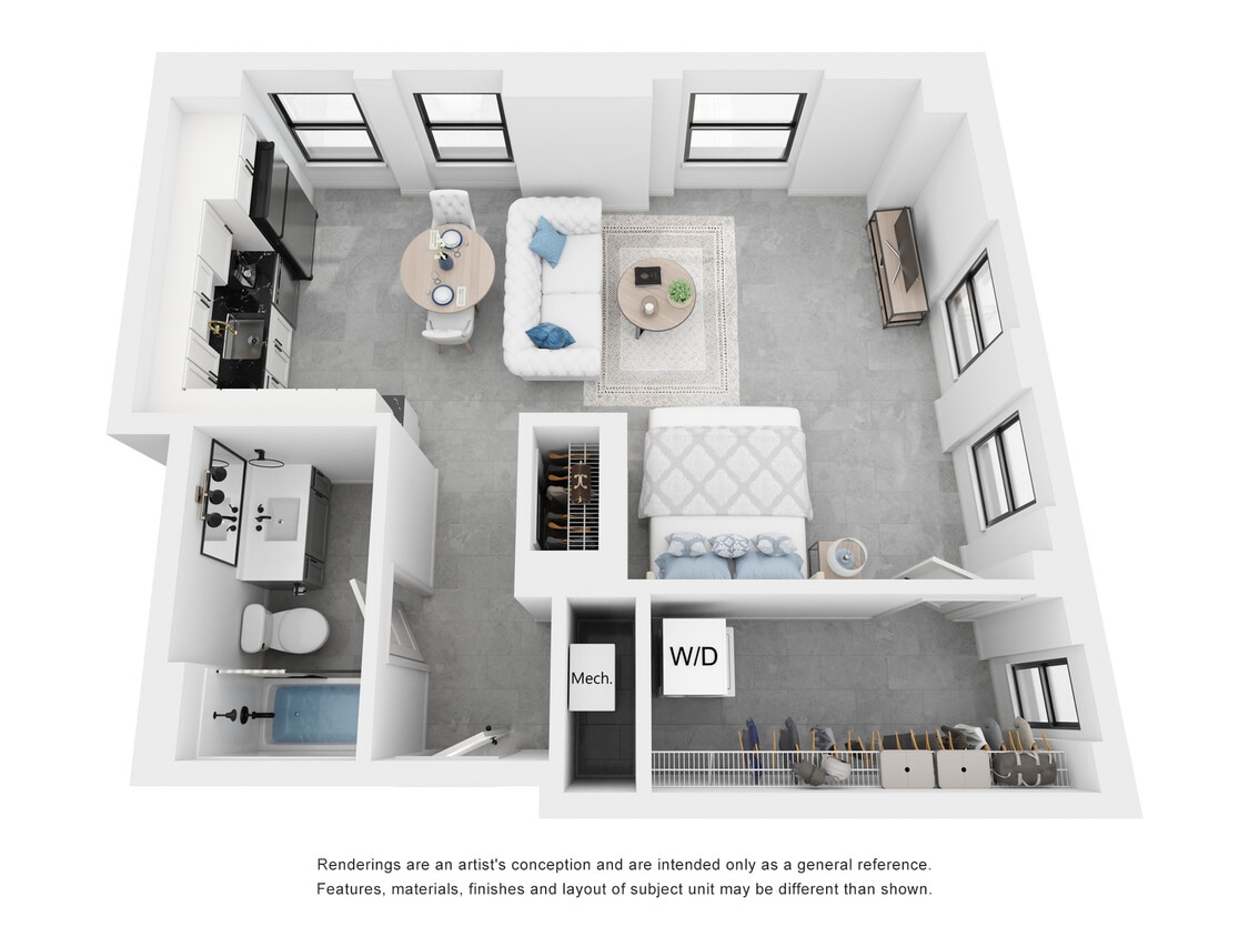 Hughes - Studio, 1 Bath, 655 sq. ft. - Hughes