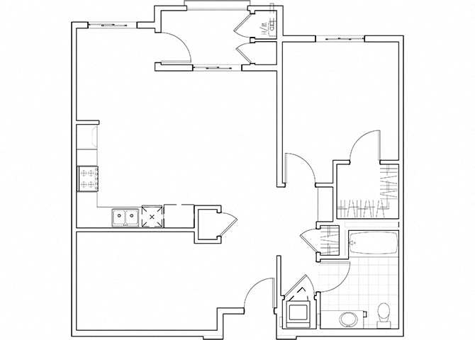 Floor Plan - A3 1x1 D