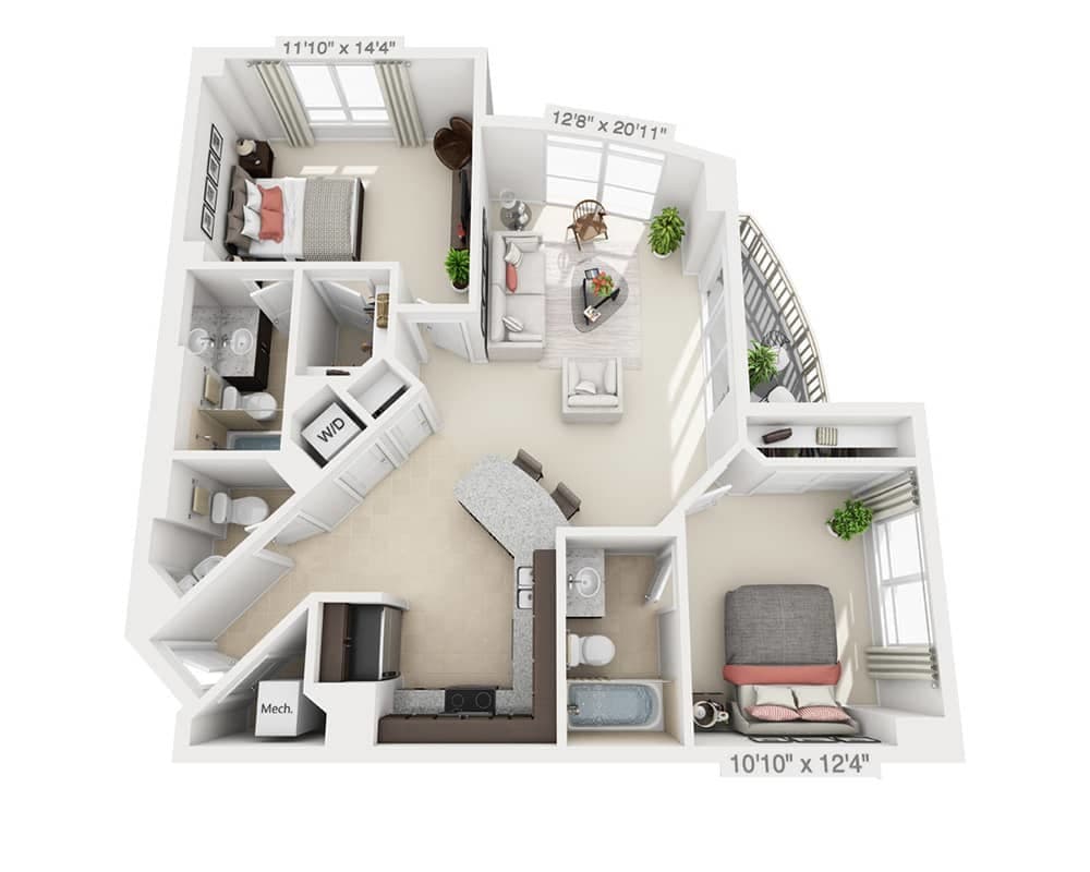Floor Plan - Two Bedroom B2.5A