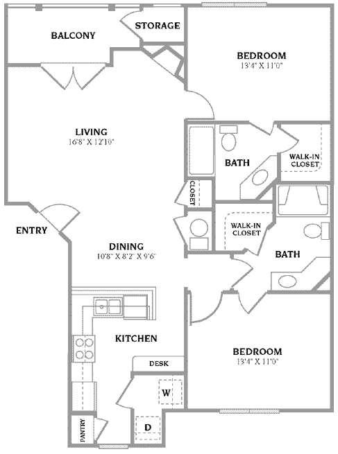 The Limestone - B3 - Two Bedroom, Two Bathroom