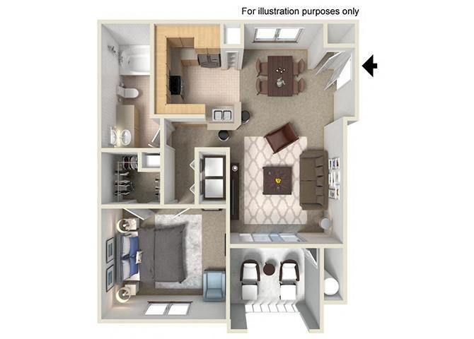 Floor Plan - B 730 SF San Miguel