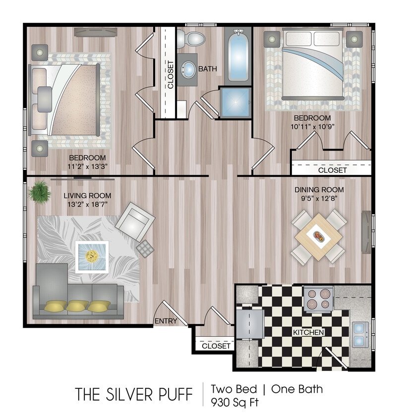 930 sq ft - The Silver Puff Renovated (Garden)