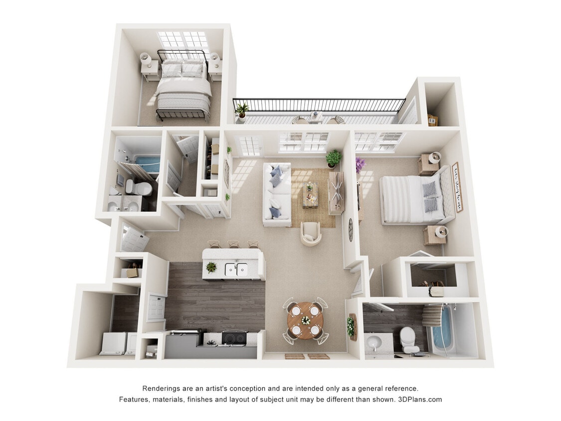 Floor Plan - 2/2 1116sf