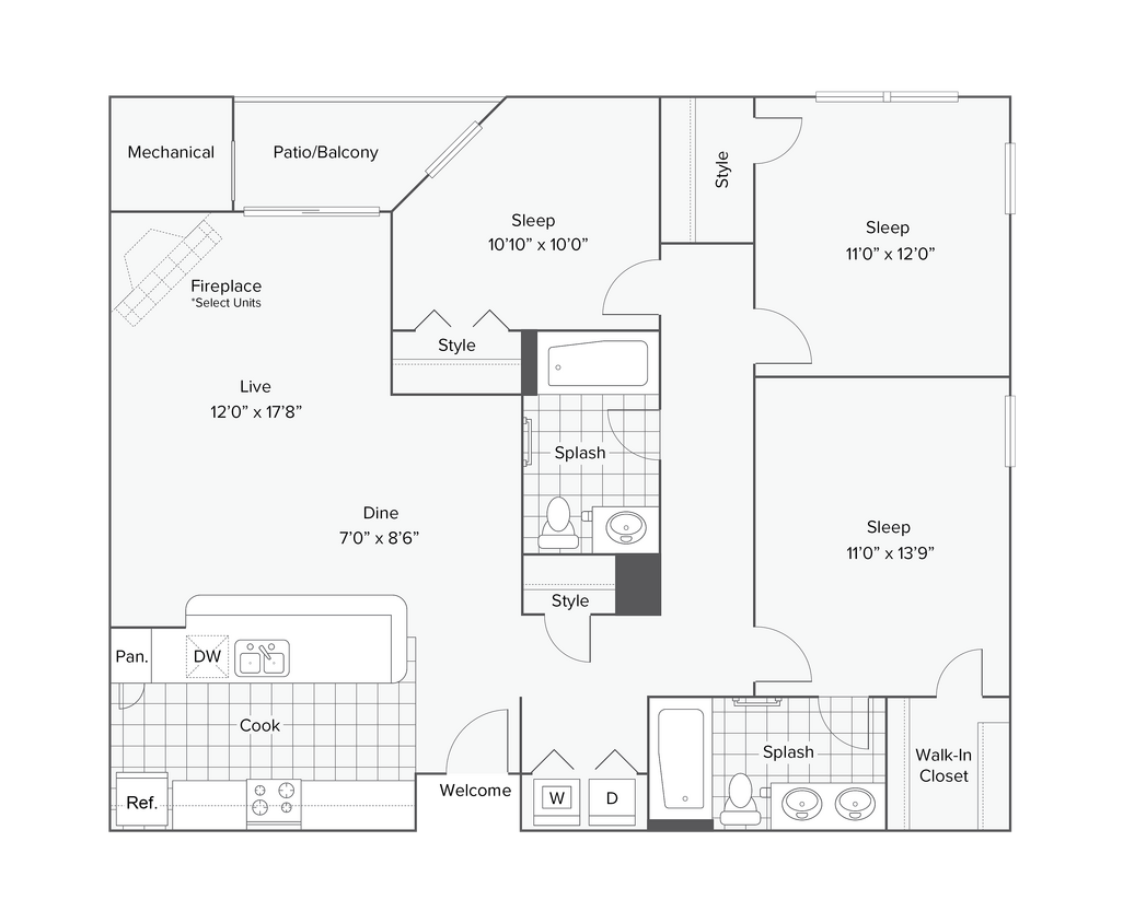 Dover | 3-Bedroom Floorplan - Dover