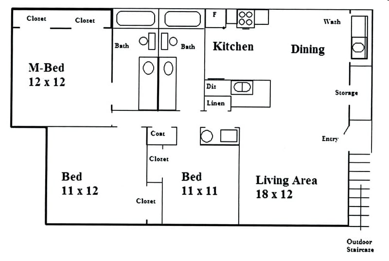 3BR/2BA - Phase 1 - 3 Bed 2 Bath 2nd Level