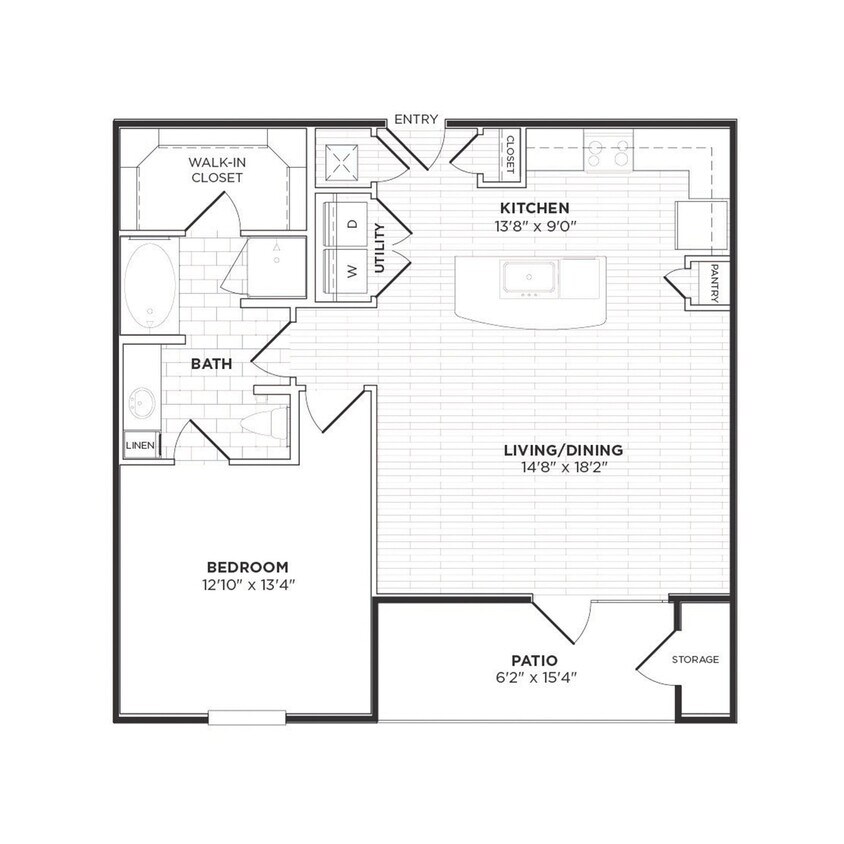 Floor Plan - A4 - One Bedroom