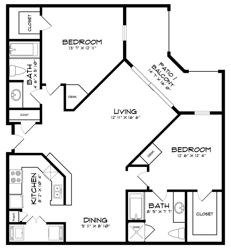 Floor Plan - B3DLX