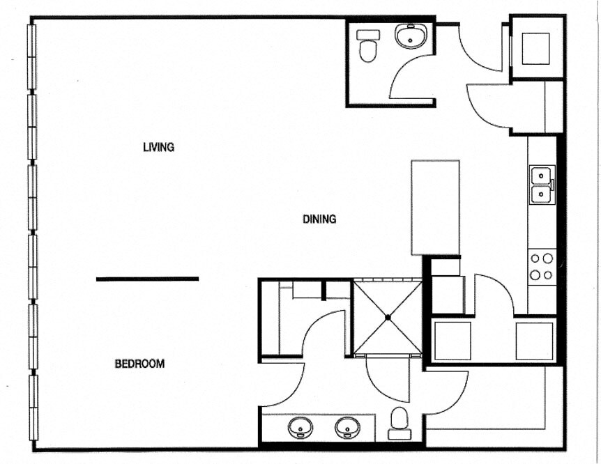 Floor Plan - S16 0 Bed 1.5 Bath
