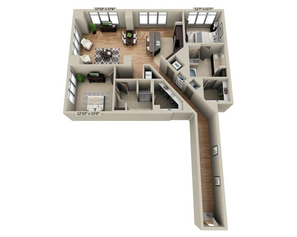 Plan U (B2I) - Floorplan T