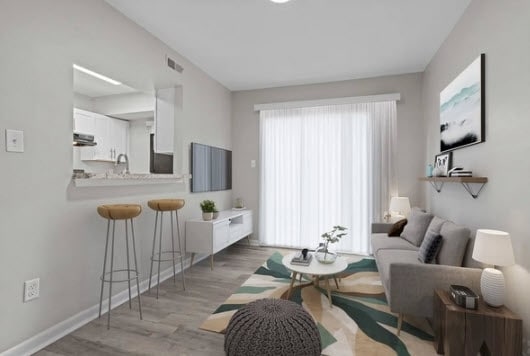 Living Area - Haven at City Center Apartments