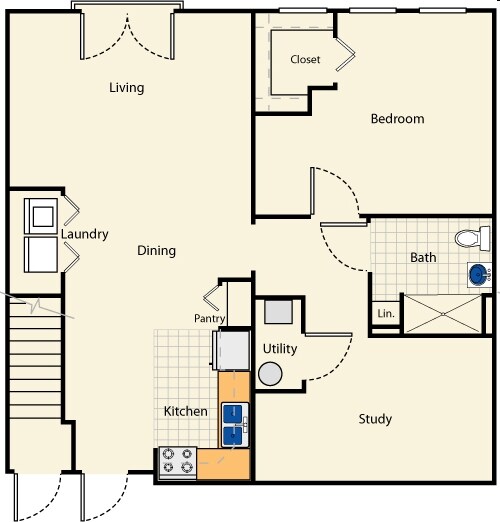 1BR/1BA - 1 Bed 1 Bath
