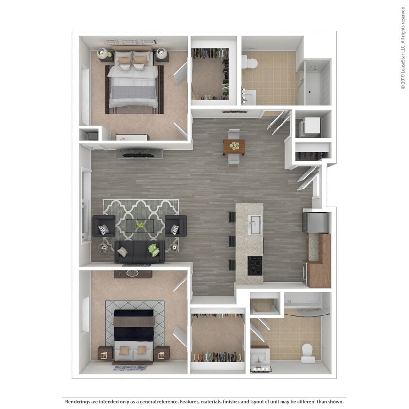 Floor Plan - C13.HC - 2 bed/2 bath (handicap accessible)