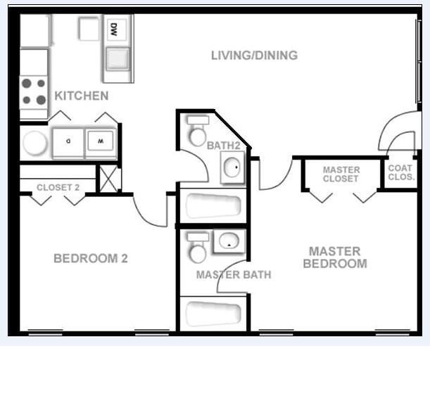 2BR/2BA - Burke