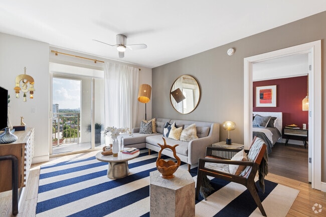 2BR, 2BA - 1,159SF - Living Room - Gables Columbus Center