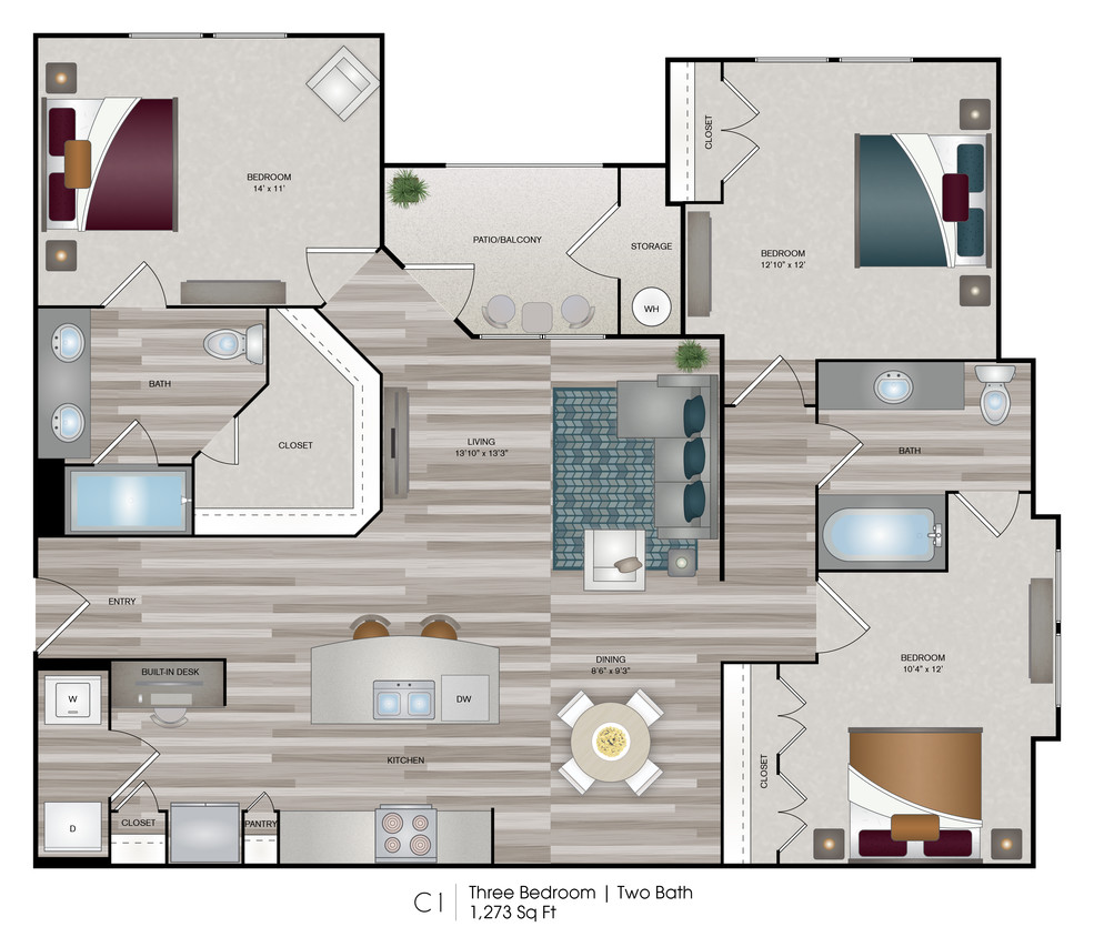 Floor Plan - 3x2 C1