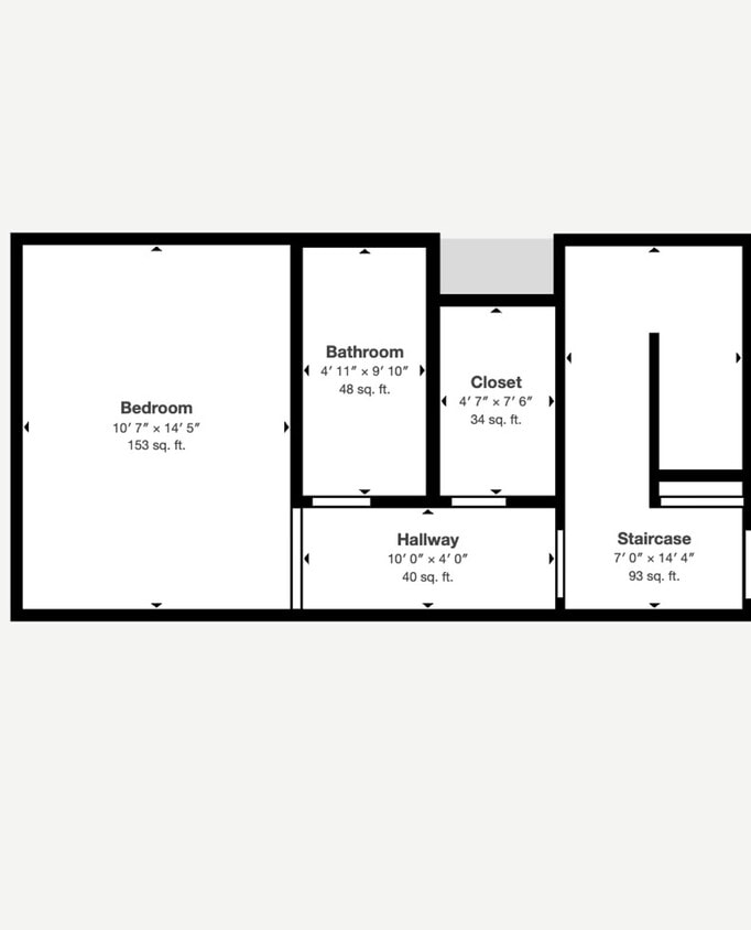 Floor Plan - Dillard (Inside Unit) - 2nd floor - Suite B
