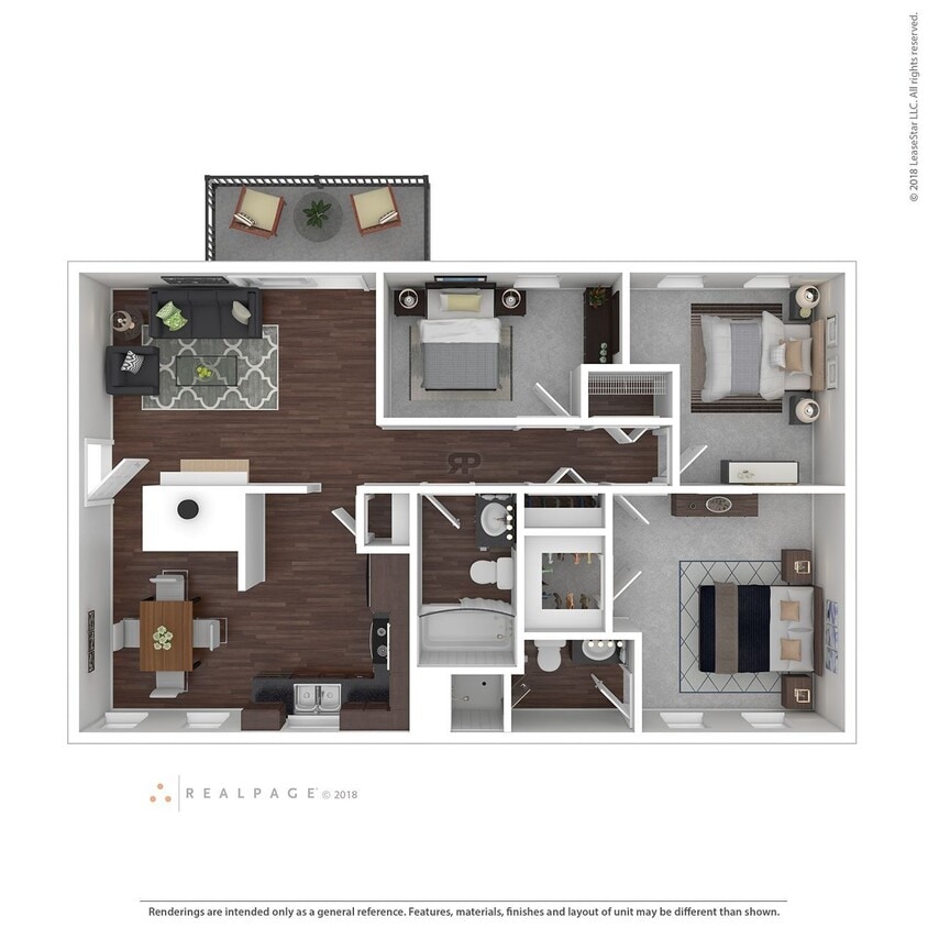 Floor Plan - Three Bedroom (3 Bedroom / 2 Bath)