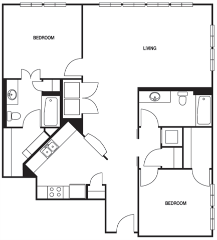 Floor Plan - B08 2 Bed 2 Bath