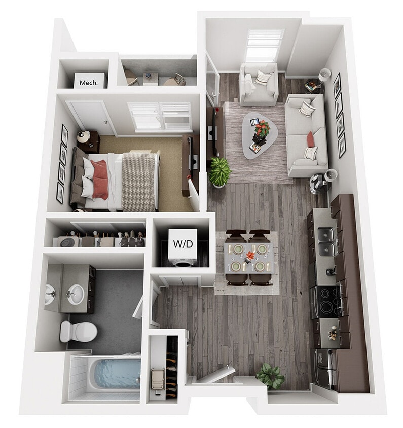 Floor Plan A1 | 22 Slate | Apartments in Madison, WI - A1