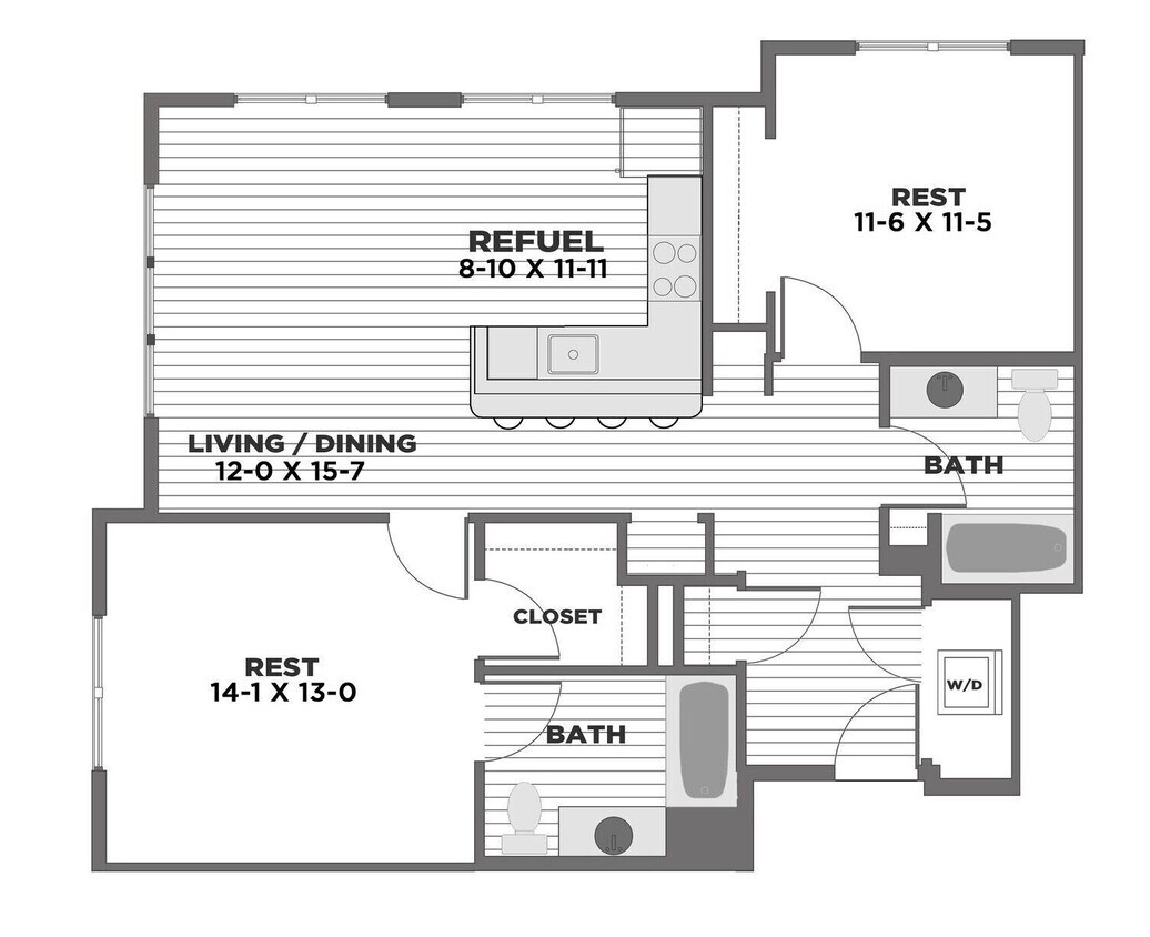 Floor Plan - mB2B Income Restricted