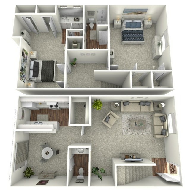 2bed 1.5 bath townhouse.jpg - 2 Bedroom 1.5 Bathroom Townhome