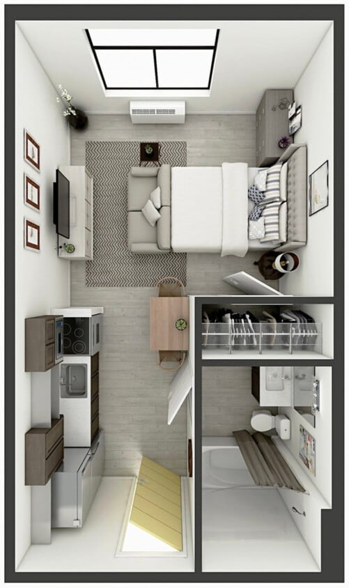 Floor Plan - Furnished Studio