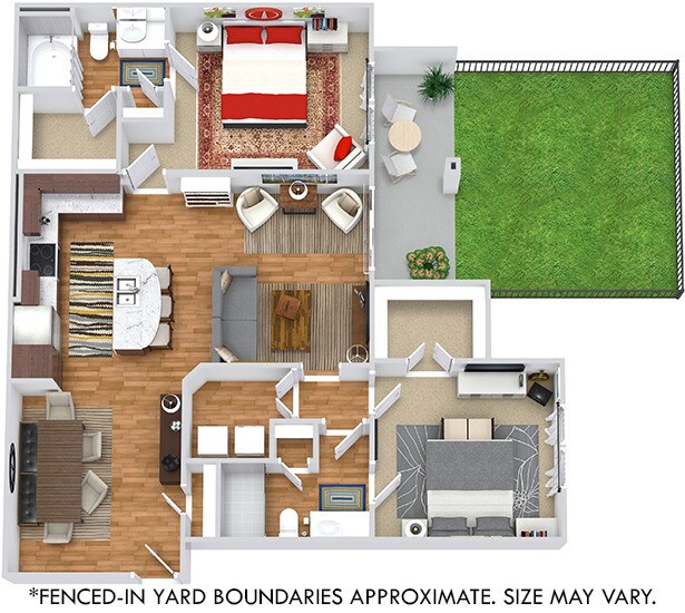 Floor Plan - The Topaz with Fenced-In Yard