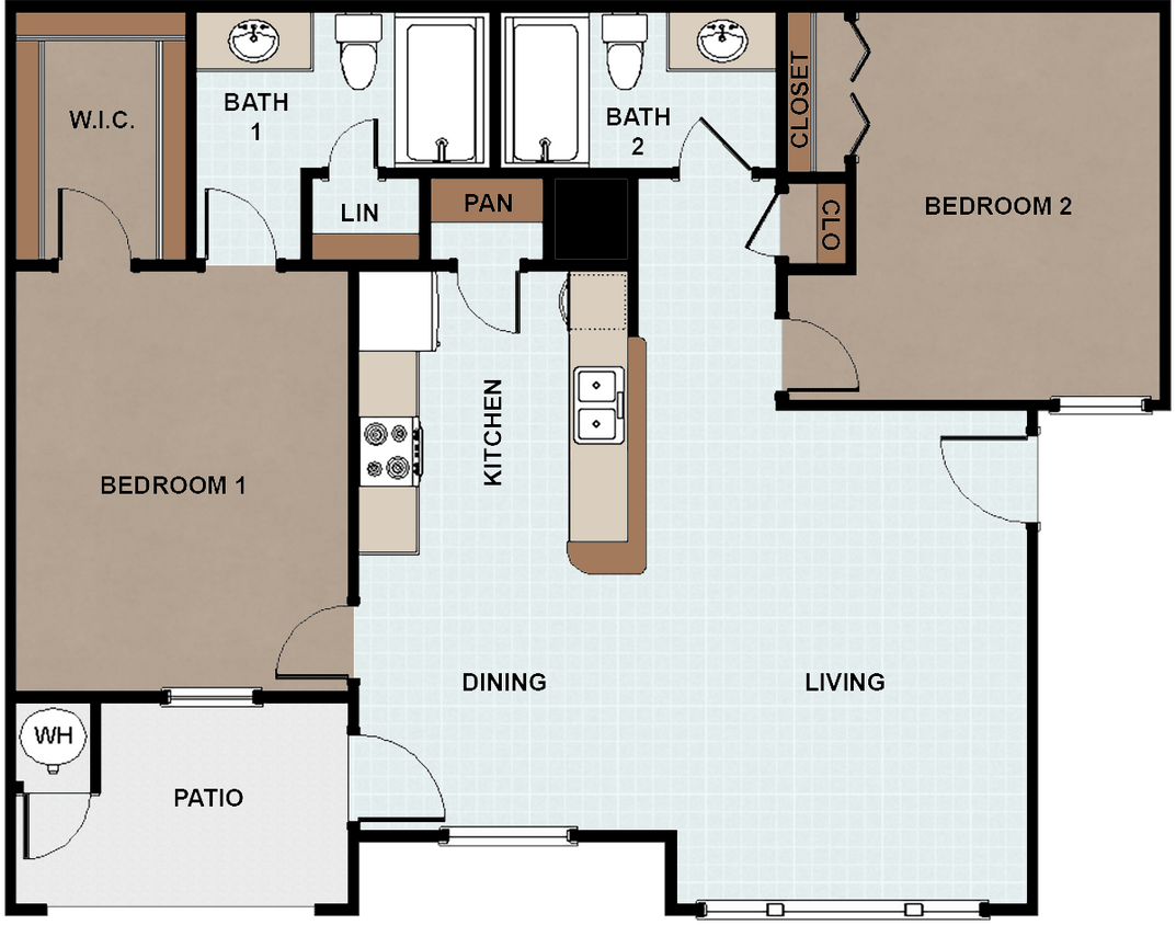 Floor Plan - 2 Bedroom 