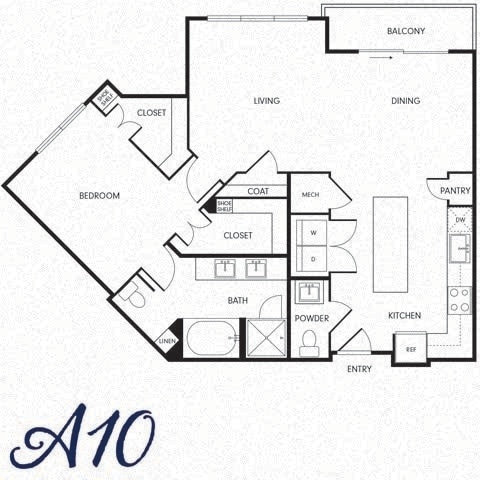 Floor Plan - One-Bedroom (A10)