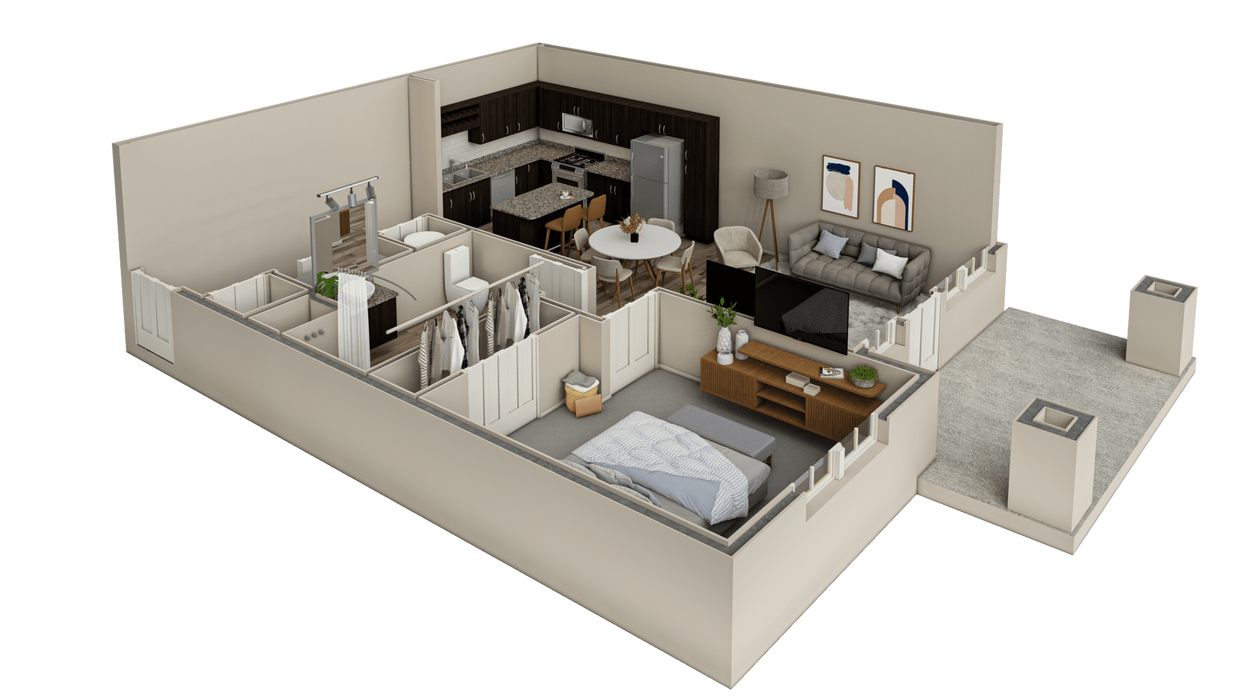 Floor Plan - 1 BR Vue Overlook