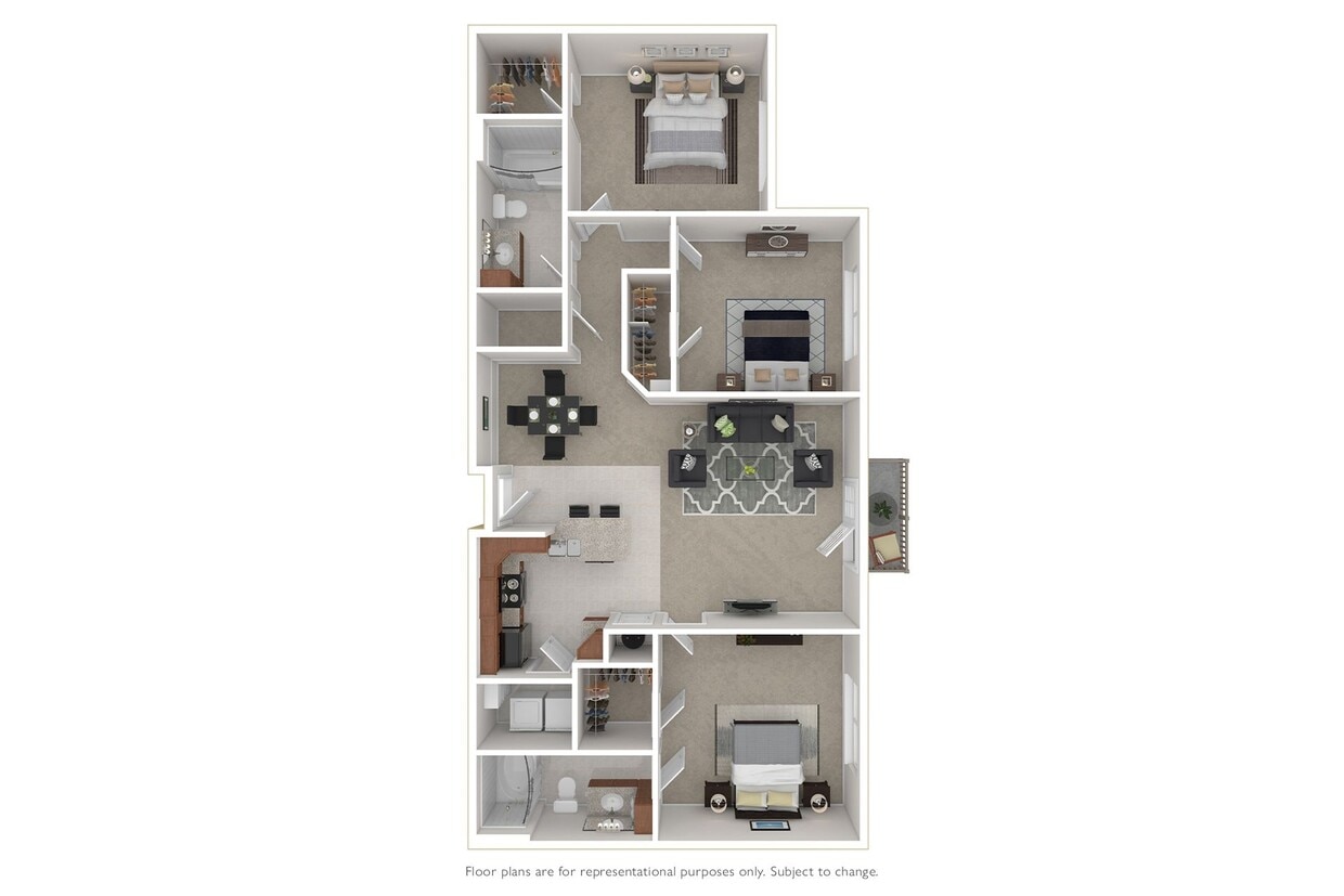 Floor Plan - 3 Bedroom 2 Bath