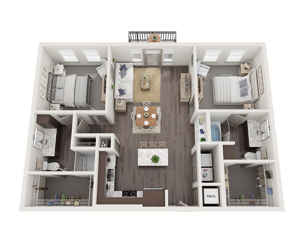 Floor Plan - Two Bedroom B2F