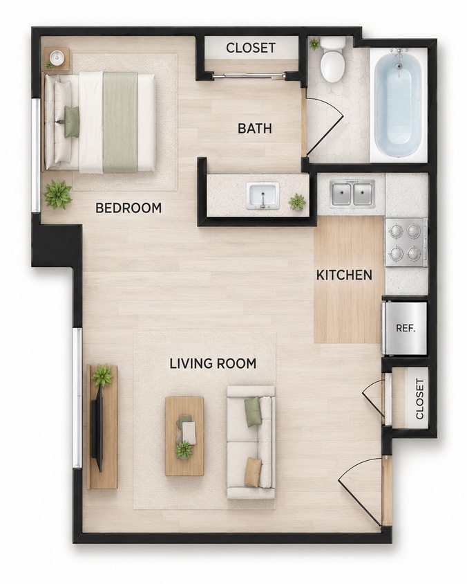Floor Plan - Studio