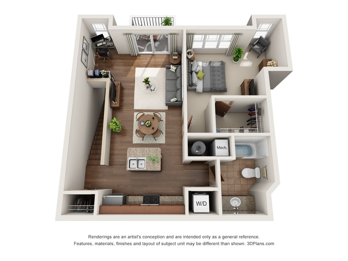 Floor Plan - 1-Bedroom Deluxe