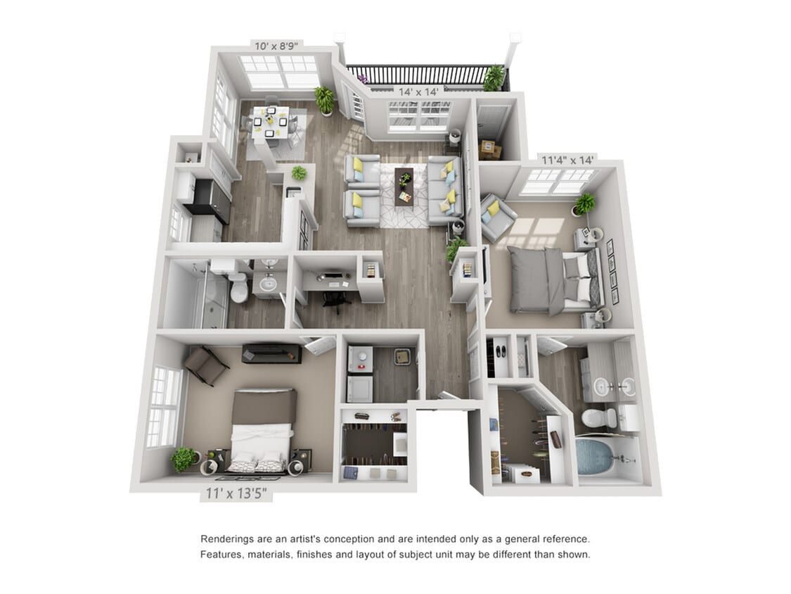 Harlowe_B2_2b 2b 1193 sqft - B2 Sophisticated